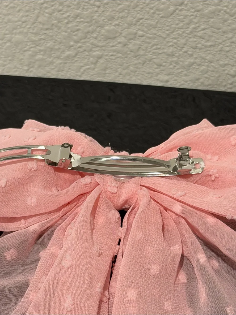 Pink Fabric “Marie” Bow Hair Clip
